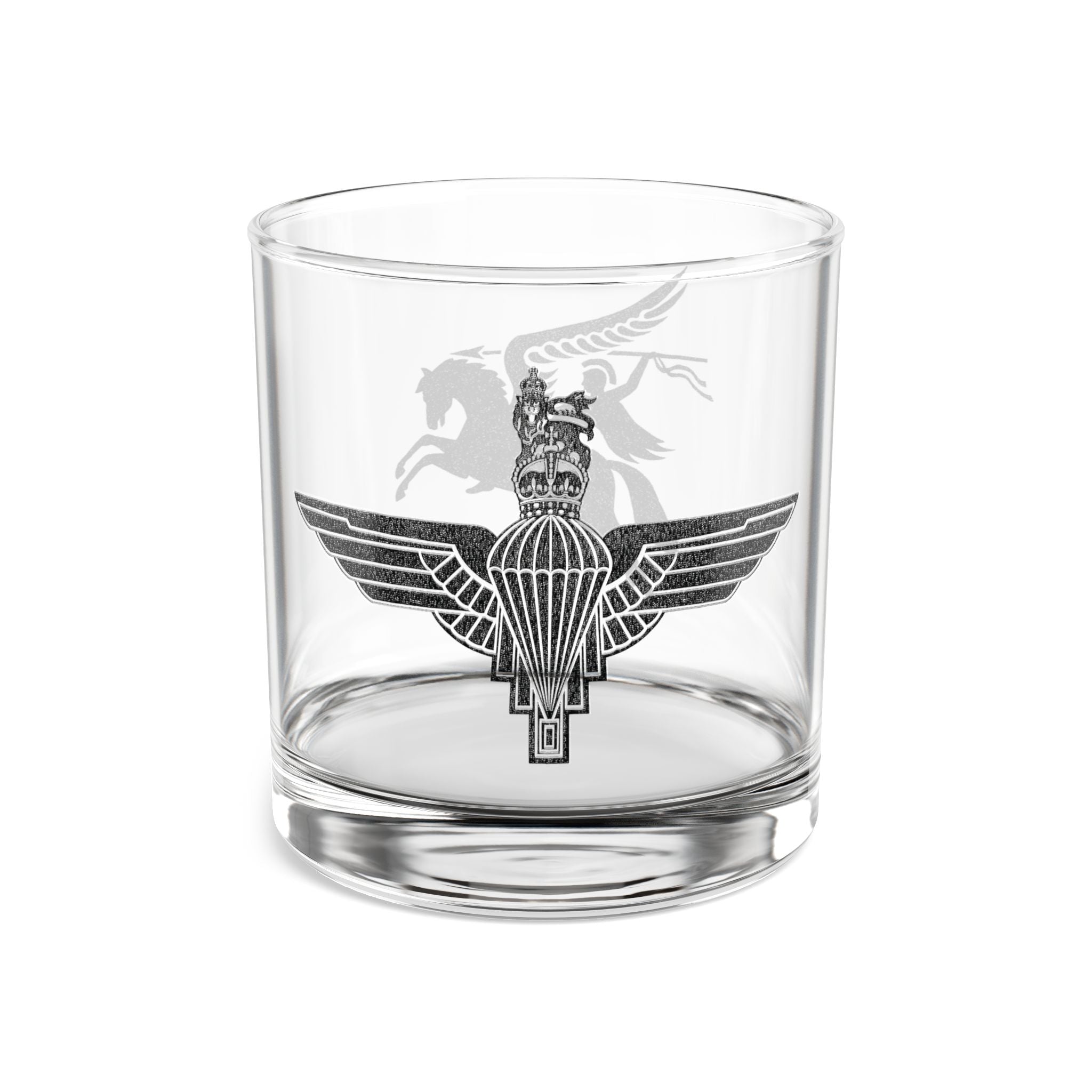 Parachute Regiment Whisky Glass | Cap Badge & Pegasus | Hand-Drawn Original Art by Former 1 Para CK Mackie