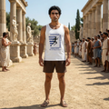 Pheidippides Marathon Tank — Hand-Drawn Running Legend Jersey Tank