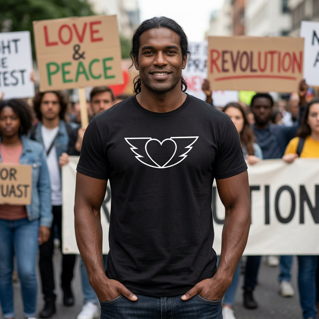 RE-LOVE-UTION Gentle Warrior T‑Shirt — Bold Love as Action