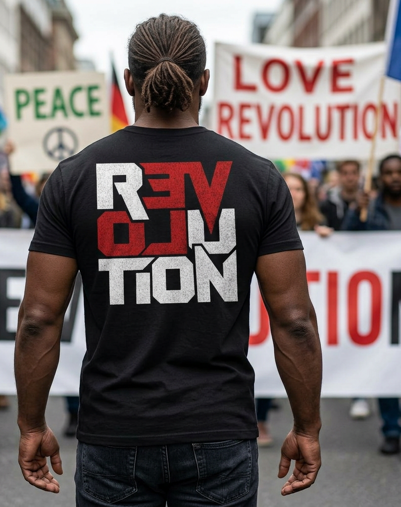 RE-LOVE-UTION Gentle Warrior T‑Shirt — Bold Love as Action