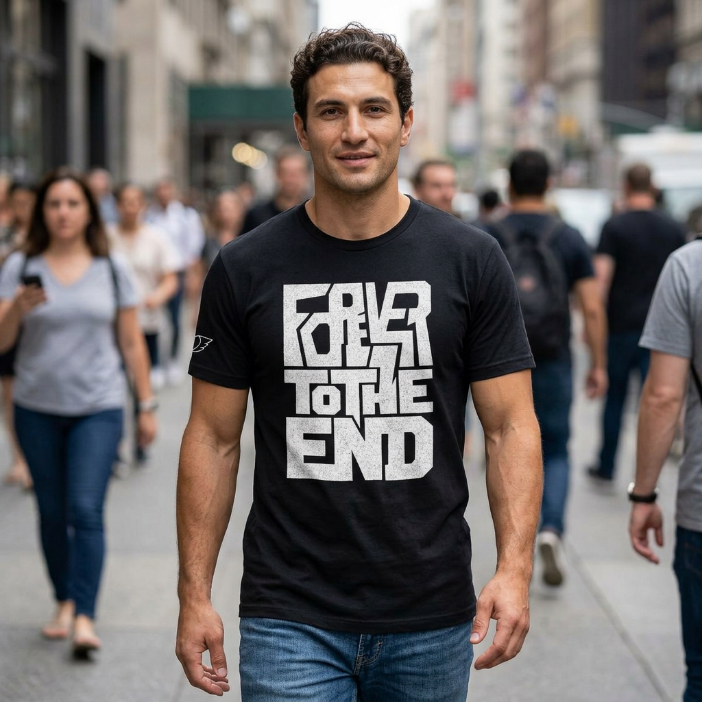 Forever to the End T-Shirt | Love That Doesn't Quit | Original Hand-Drawn Art
