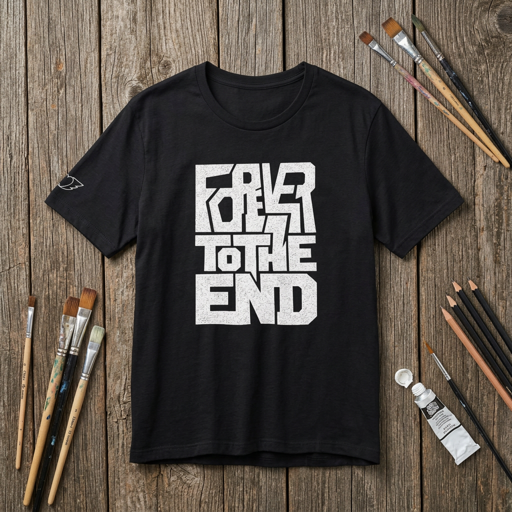 Forever to the End T-Shirt | Love That Doesn't Quit | Original Hand-Drawn Art