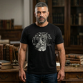 Epictetus T-Shirt | "No Man is Free Who is Not Master of Himself" | Hand-Drawn Stoic Philosophy Art