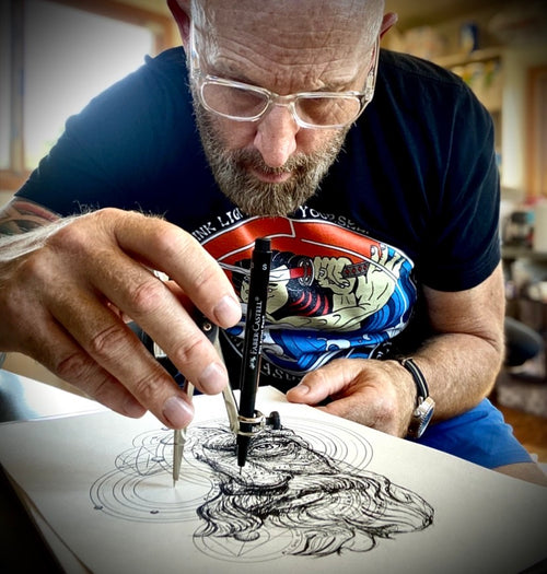 CK Mackie hand drawing Epictetus design