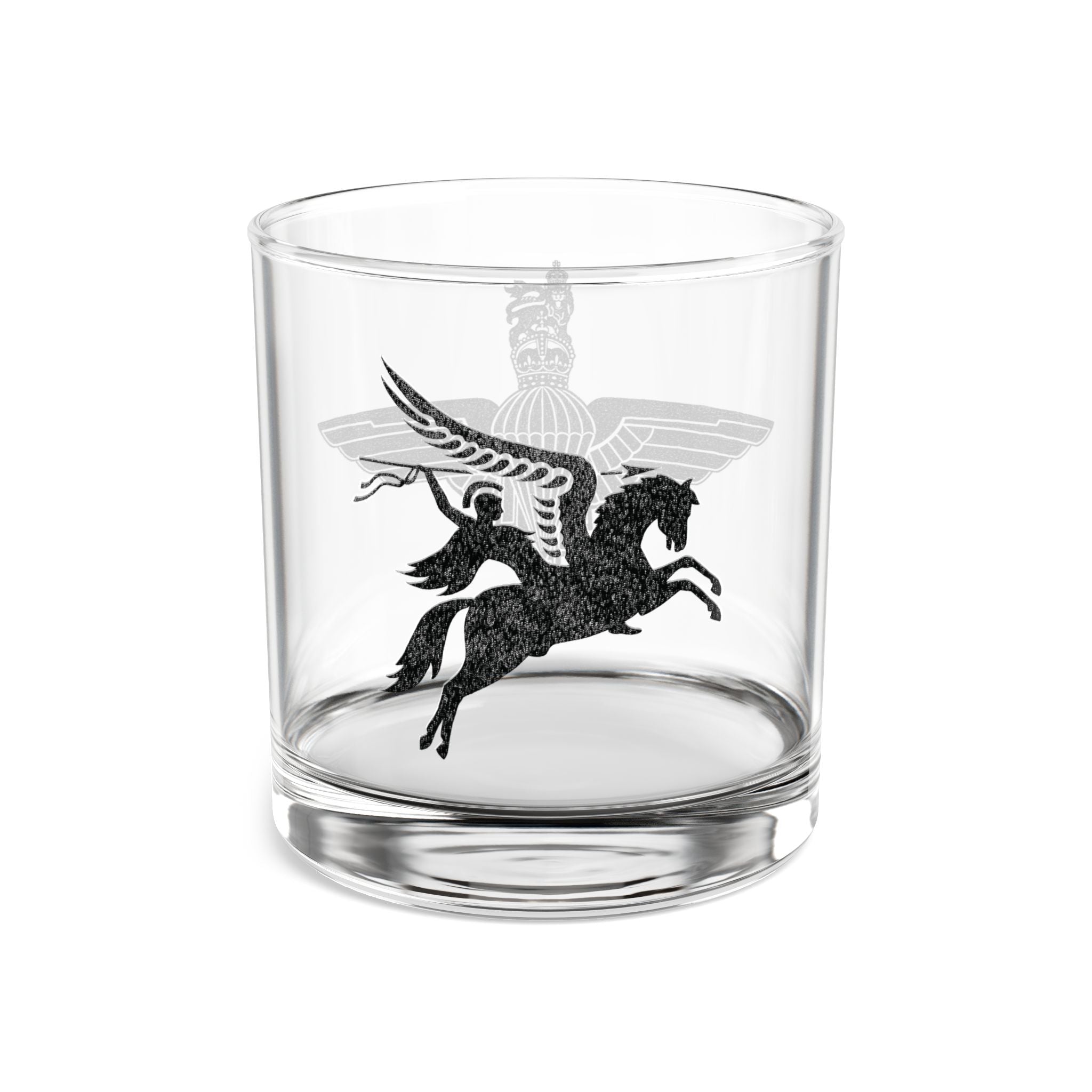 Parachute Regiment Whisky Glass | Cap Badge & Pegasus | Hand-Drawn Original Art by Former 1 Para CK Mackie