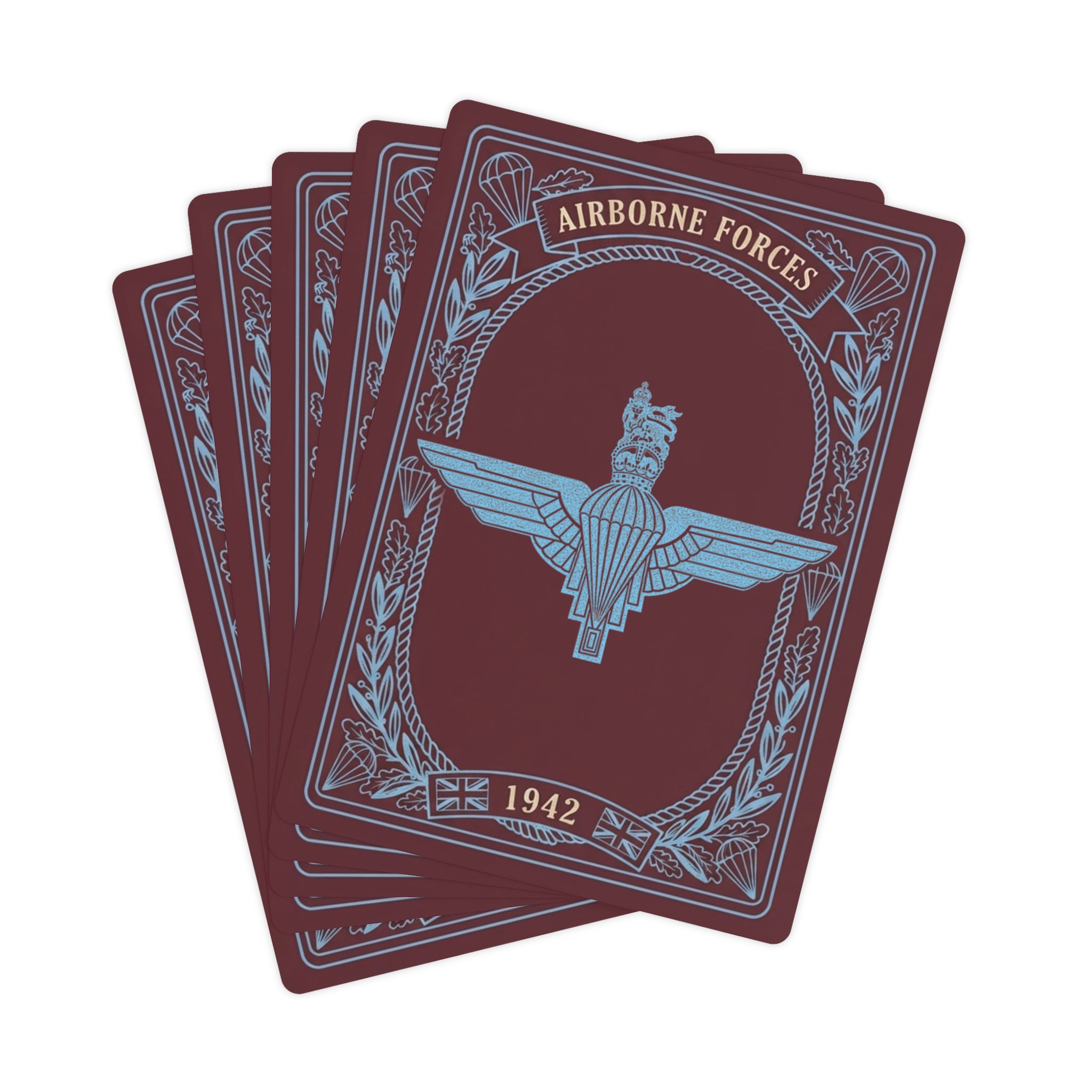 Airborne Forces Playing Cards | Parachute Regiment 1942 | Hand-Drawn Original Art by Former 1 Para CK Mackie