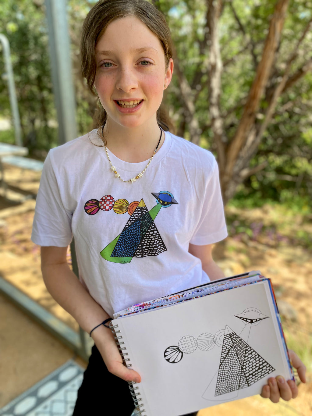 'The Architects' Hand-Drawn Egypt Tee — Support Gracie’s 2026 School Trip